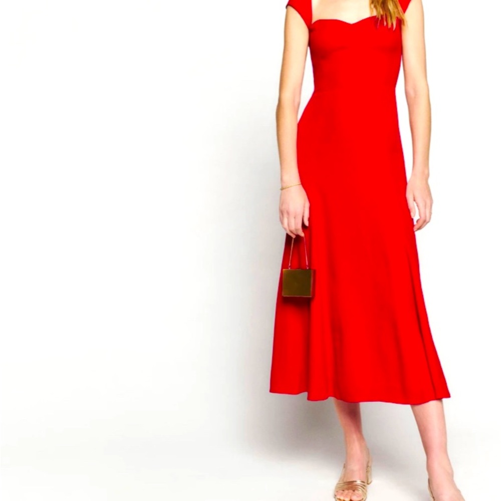Reformation Bryson Dress in Cherry Size 12 Tags still on never worn